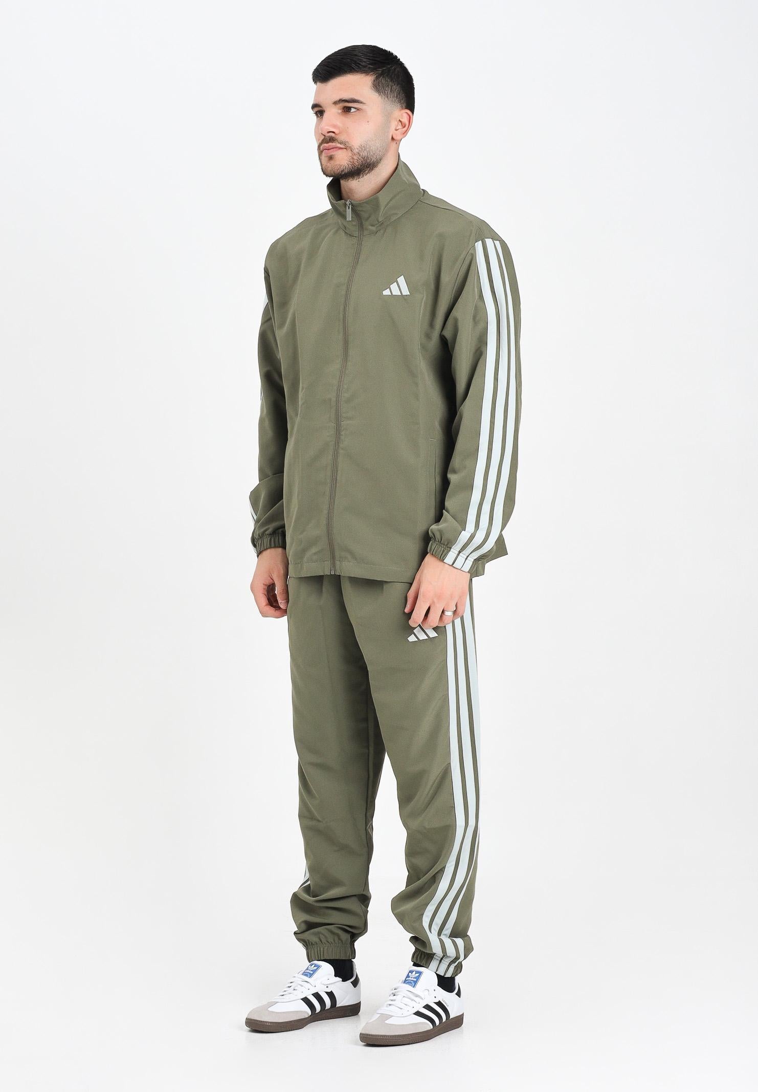 ADIDAS PERFORMANCE Tuta Sportswear Basic 3-Stripes Woven verde da uomo JI8850 . ADIDAS PERFORMANCE 