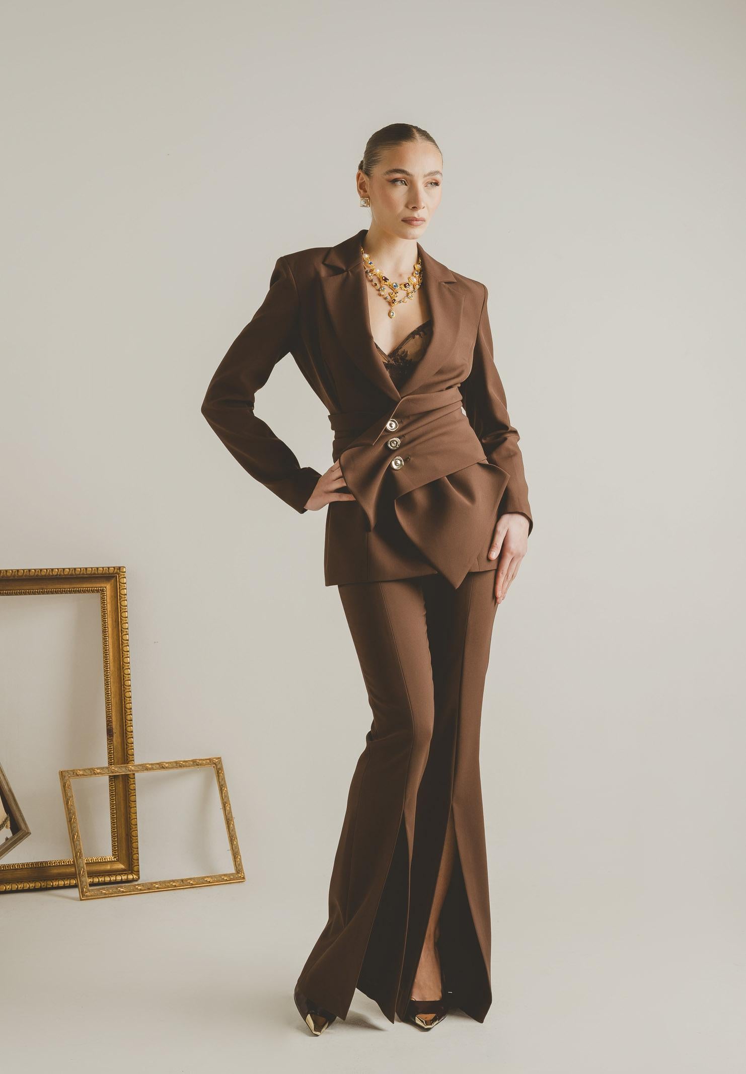 SANTAS Pantalone Force marrone da donna PV2609 NU SANTAS 