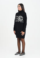 MAISON MARGIELA Abito corto nero per donna e ragazza con maxi logo M60848MM06M M6900 MAISON MARGIELA 