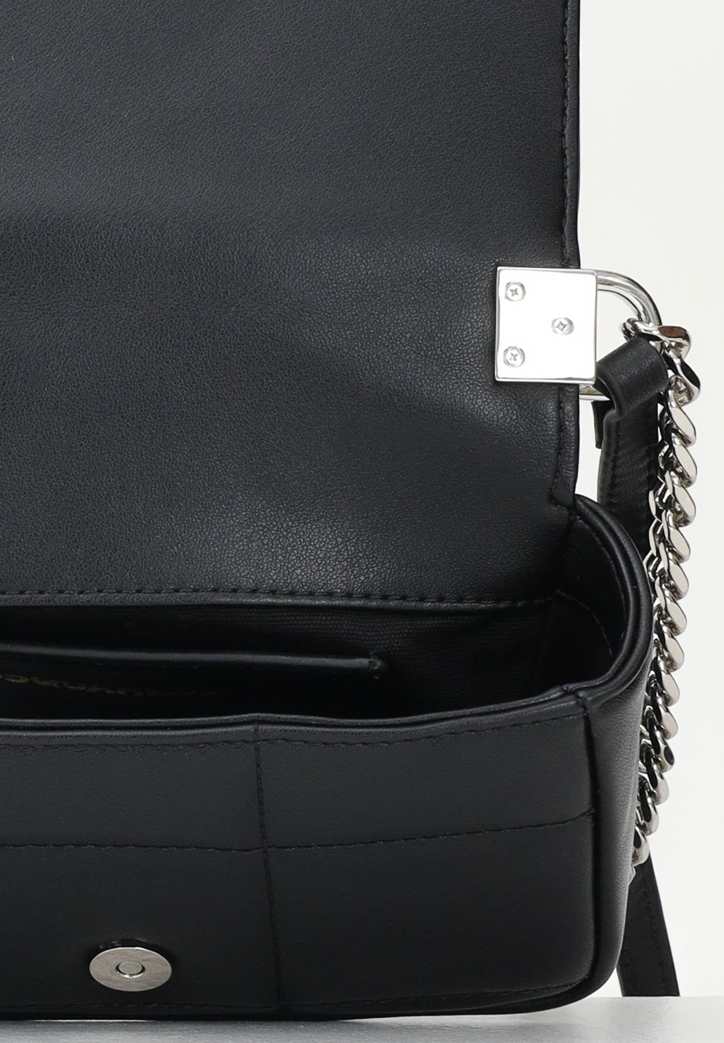 DSQUARED2 Borsa a spalla nera da donna con maxi logo DQ2917D0AD0 DQ900 DSQUARED2 