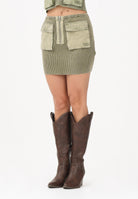 DIESEL Gonna corta verde militare per donna, ragazze e bambine stile cargo J02686KYA0D K511 DIESEL 