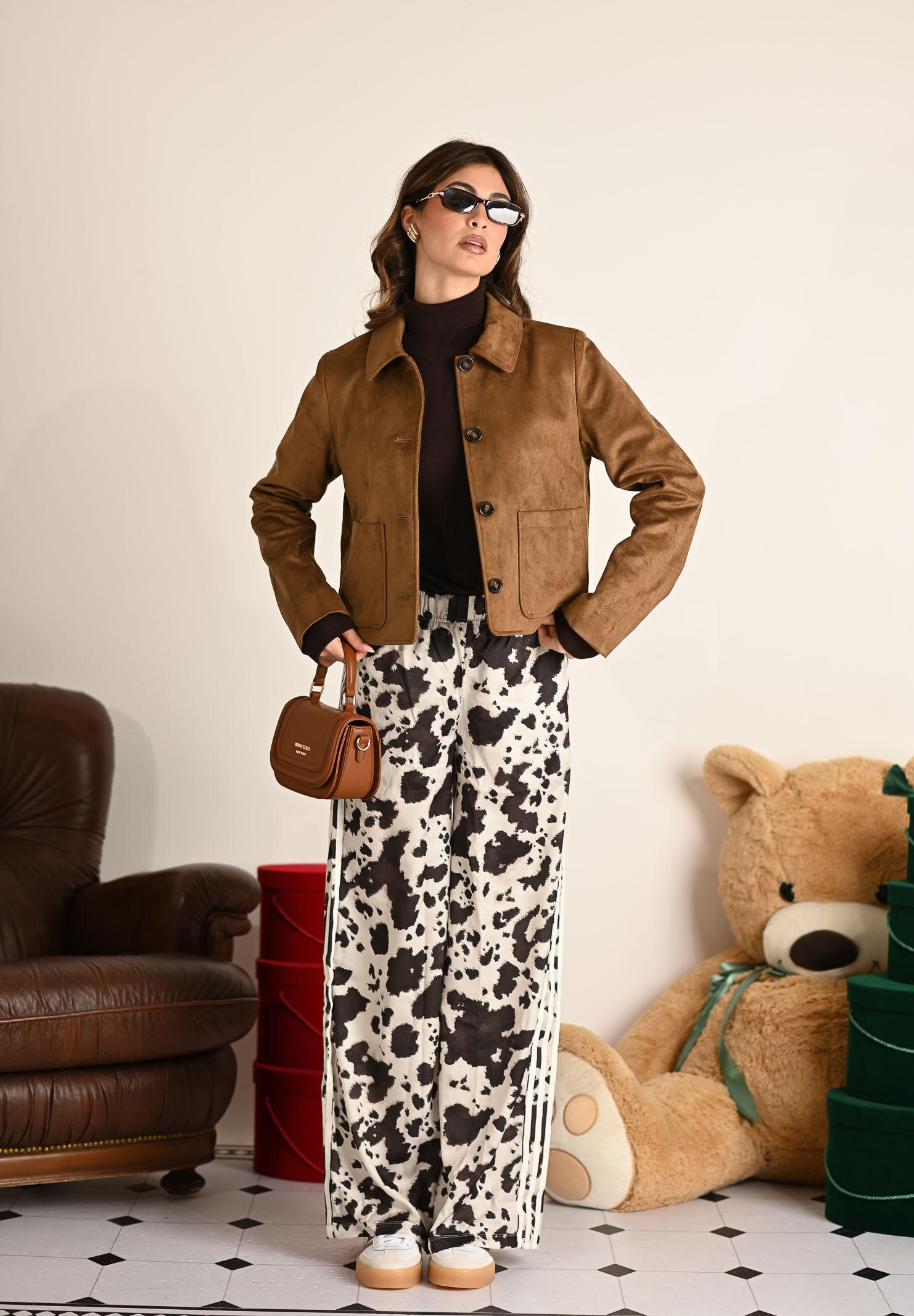 ONLY Giacca in tessuto effetto scamosciato color cammello da donna 15353152 Cognac ONLY 