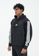 ADIDAS PERFORMANCE Felpa con cappuccio Essentials 3 Stripes nera da uomo<BR/> JE6297 . ADIDAS PERFORMANCE 