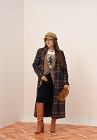 ONLY Cappotto lungo viola da donna caratterizzato da un elegante motivo a quadri 15355210 PlumPerfect ONLY 