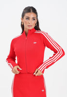 ADIDAS ORIGINALS Cardigan adicolor 3-Stripes Slim Knit rosso da donna JY2598  ADIDAS ORIGINALS 