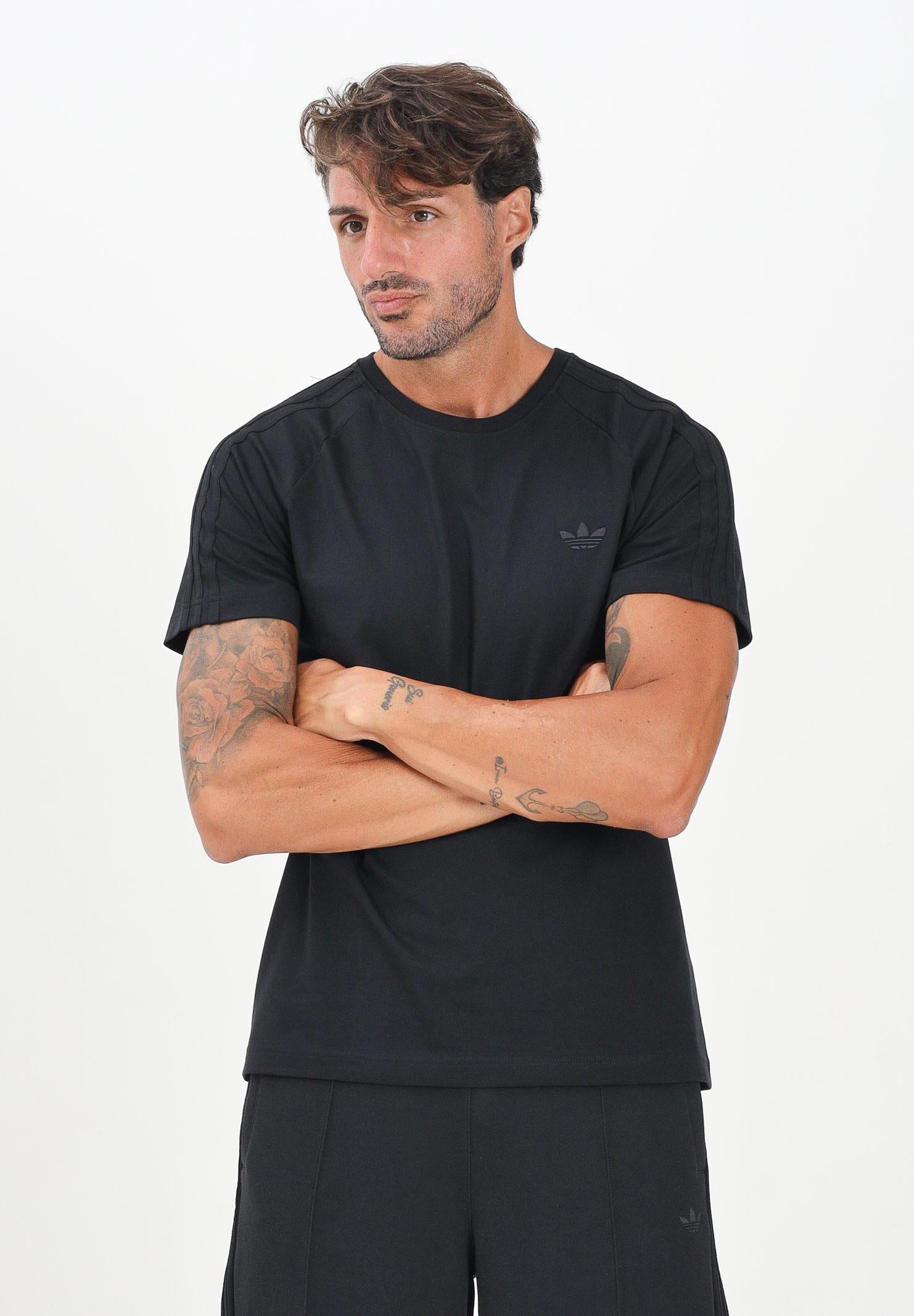 ADIDAS ORIGINALS T-shirt a manica corta Adicolor Trefoil Tight nera da uomo JX1542  ADIDAS ORIGINALS 