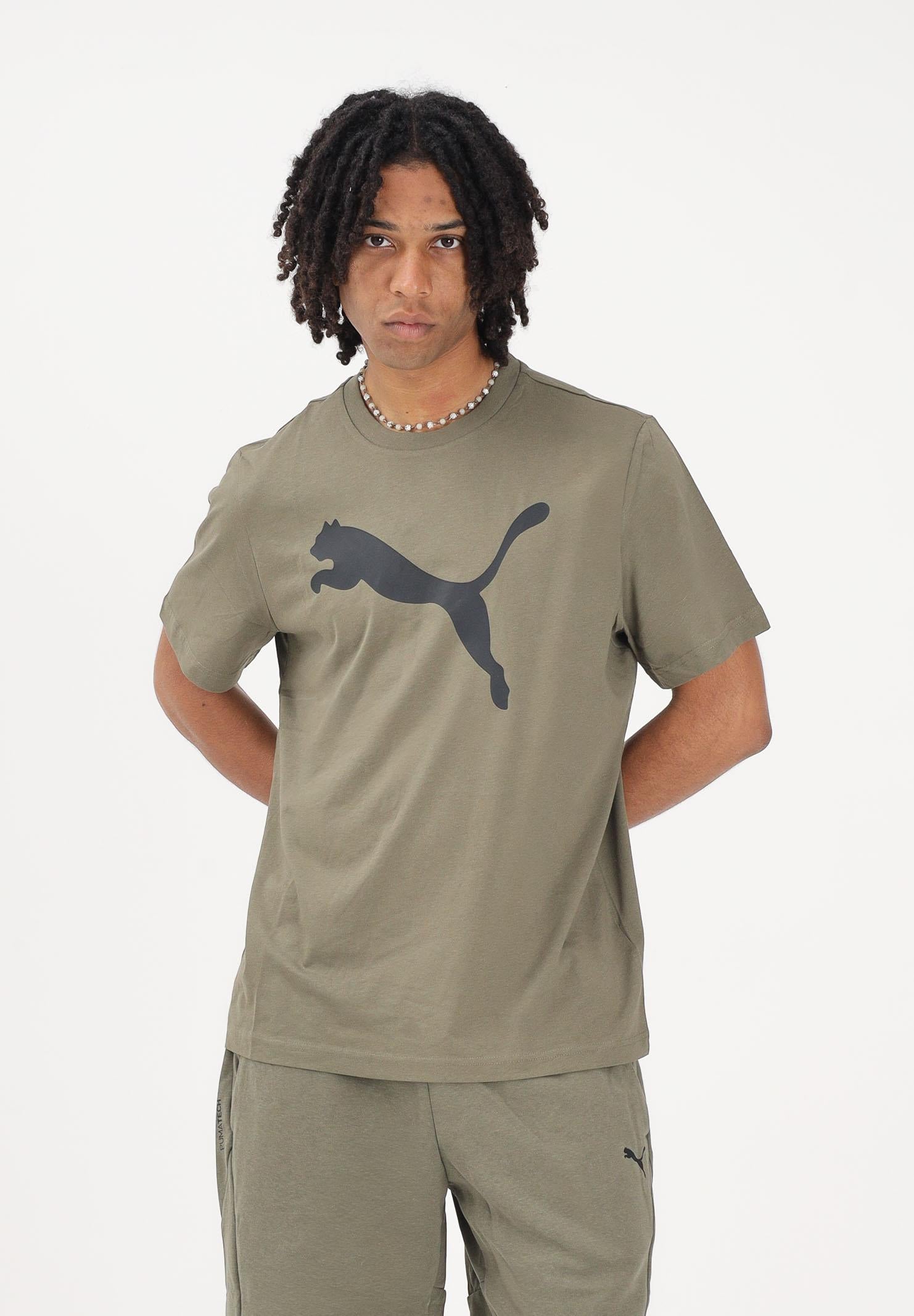PUMA T-shirt a manica corta Ess verde militare da uomo 682536 81 PUMA 