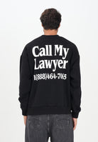 MARKET Felpa girocollo nera da uomo con stampa sul retro F5MKMASW057 110 MarKET 