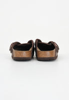 BIRKENSTOCK Ciabatte marroni per uomo e donna modello Boston 860133 . BIRKENSTOCK 