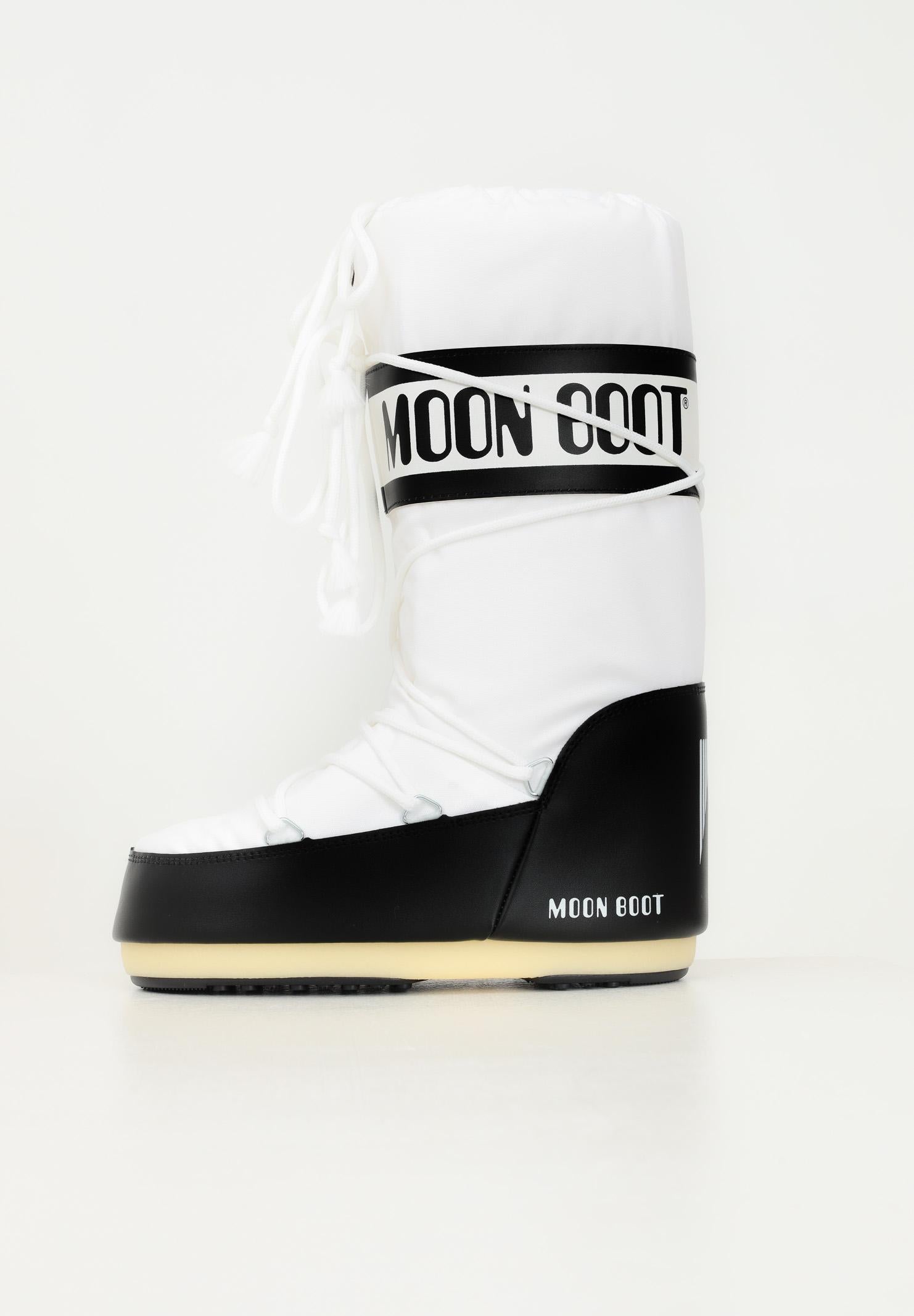 Stivali da neve ICON bianco e nero per uomo e donna 80D1400440 NA02 MOON BOOT 