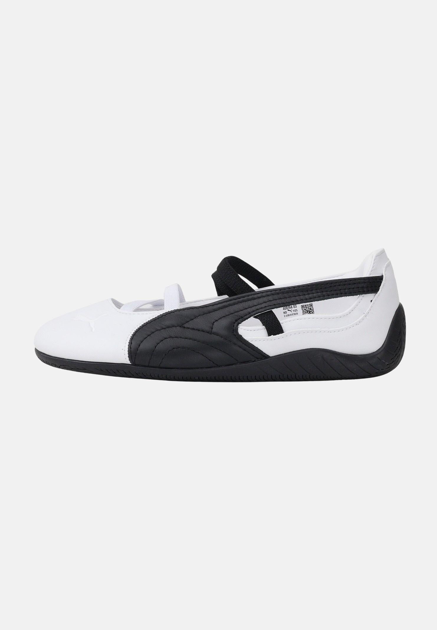 PUMA Ballerine Speedcat Ballet bianche e nere da donna 406144 03 PUMA 