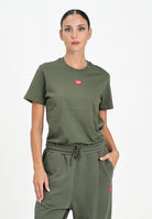 DIESEL T-shirt a manica corta verde militare per donna, ragazzi e bambini con logo J025010GRAI K513 DIESEL 