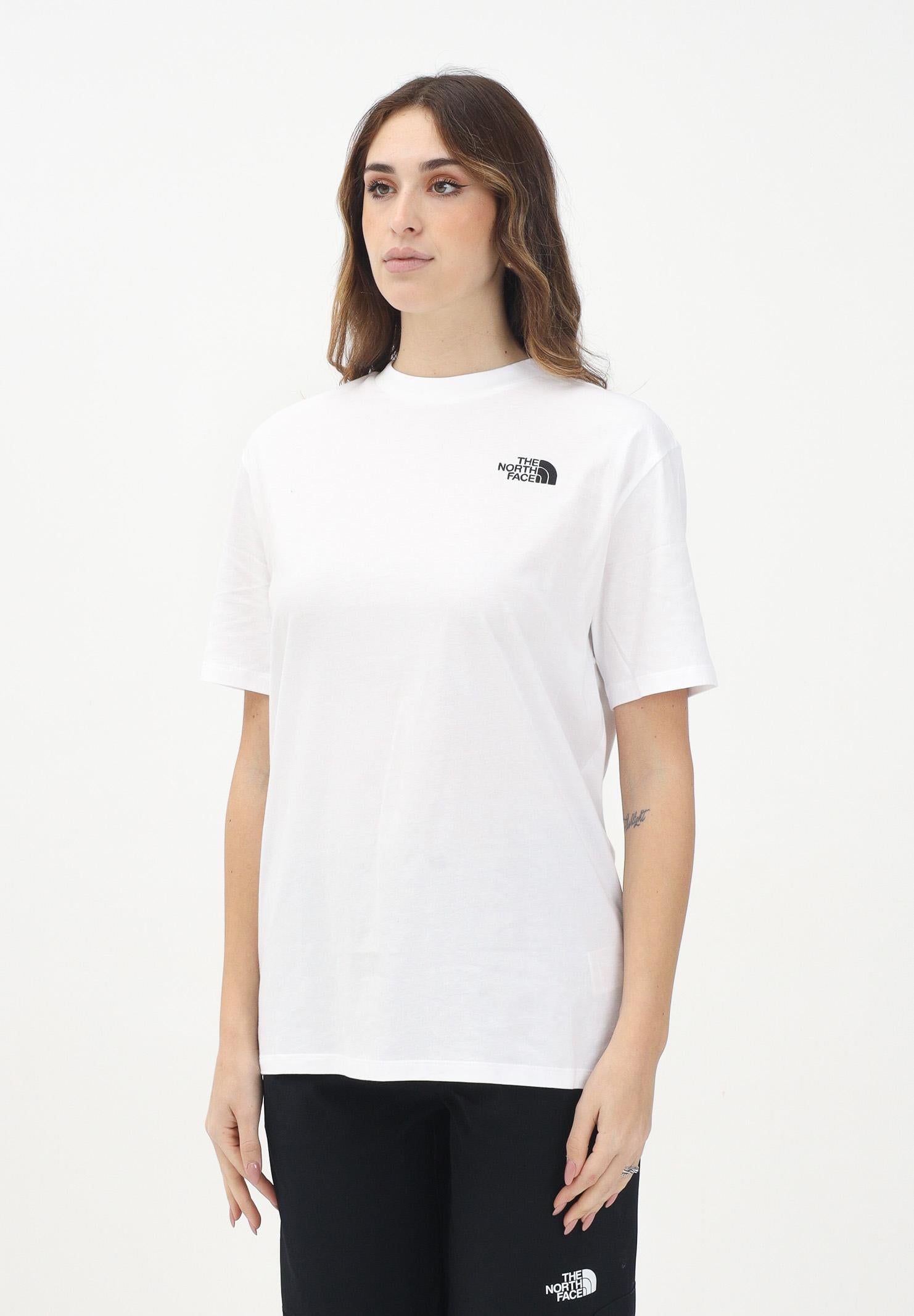 THE NORTH FACE T-shirt a manica corta oversize Simple Dome bianca da donna NF0A87NQFN41 . THE NORTH FACE 