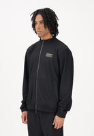 EA7 Felpa con zip nera da uomo con lavorazione micro-texture 7M001338AF21099 UC001 EA7 