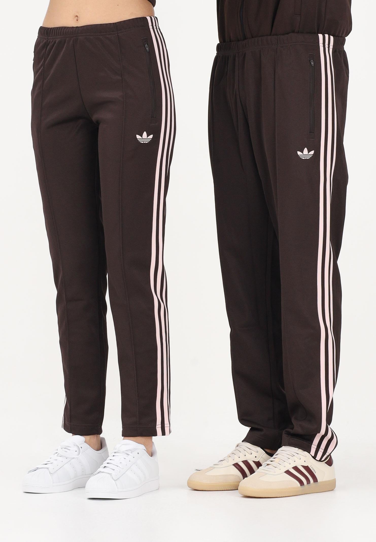 ADIDAS ORIGINALS Pantalone sportivo CLASSIC marrone e rosa per uomo e donna KE1667 . ADIDAS ORIGINALS 