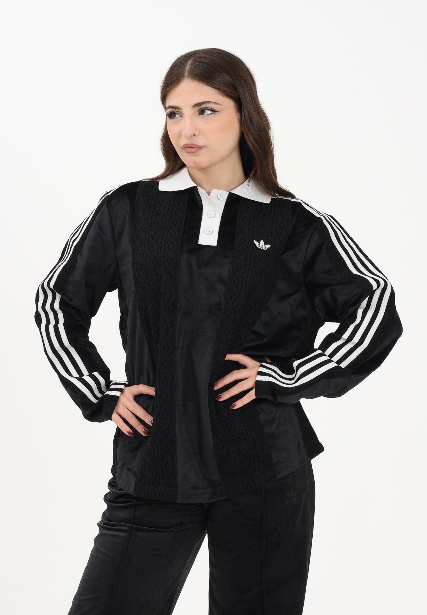 ADIDAS ORIGINALS Polo a manica lunga WINTERISED LONGSLEEVE SOCCER JERSEY nera da donna KR7652 . ADIDAS ORIGINALS 