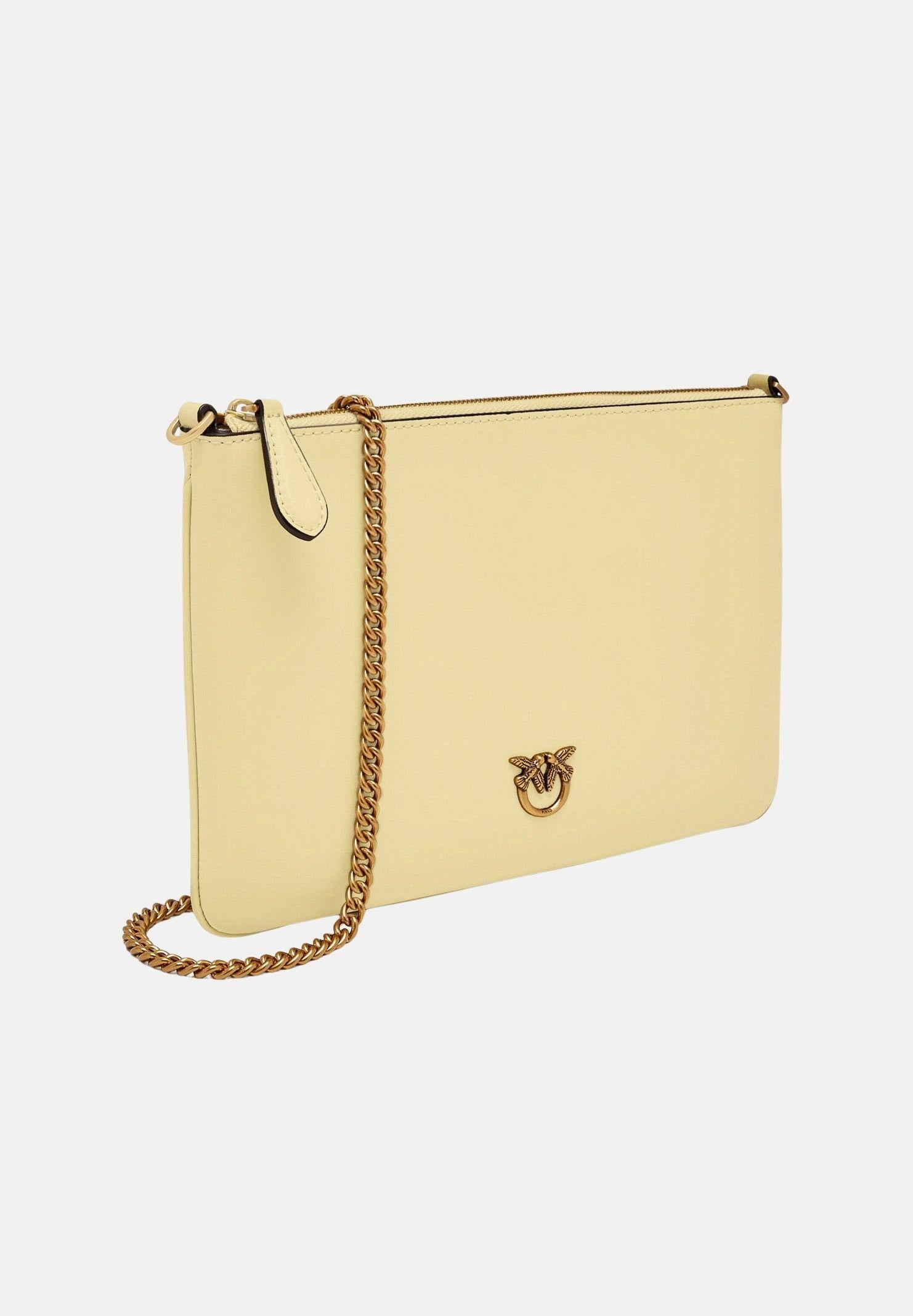 PINKO Pochette Classic Flat Love Bag Simply giallo vaniglia da donna 100455A0F1 C39Q PINKO 