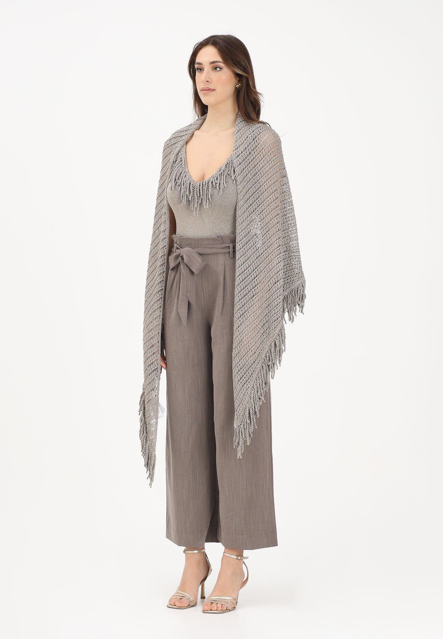 SIMONA CORSELLINI Stola fango da donna in maglia crochet dal gusto boho-chic P26CPSLO0101 V0770 SIMONA CORSELLINI 