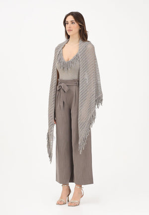 SIMONA CORSELLINI Stola fango da donna in maglia crochet dal gusto boho-chic P26CPSLO0101 V0770 SIMONA CORSELLINI 