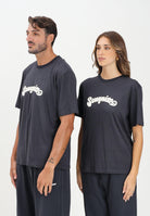 BARROW T-shirt a manica corta grigia per uomo e donna con stampa ironica F5BWUATH078 251 BARROW 