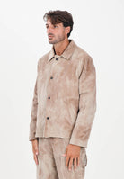 I'M BRIAN Giacca da uomo in velluto a coste color beige effetto tie-dye GIU3463 0025 I'M BRIAN 
