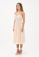 ELISABETTA FRANCHI Abito midi burro da donna realizzato in delicato pizzo AB97162E2 EG9 ELISABETTA FRANCHI 