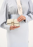 PINKO Borsa a tracolla Love One Slouchy Baby panna da donna 105353A2OX Z14Q PINKO 