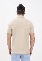 TOMMY HILFIGER Polo a manica corta beige da uomo con logo MW0MW17770 RBT TOMMY HILFIGER 