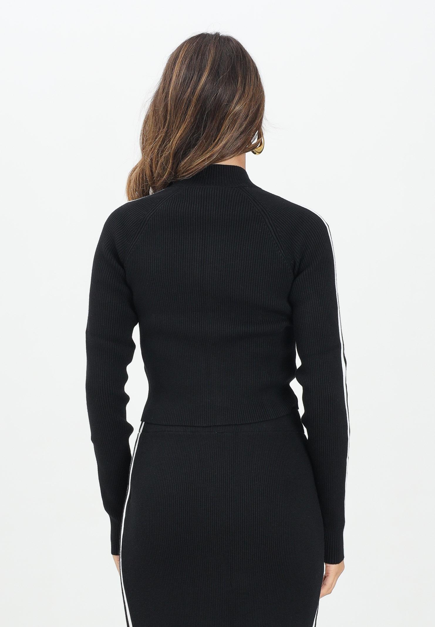 ADIDAS ORIGINALS Cardigan adicolor 3-Stripes Slim Knit nero da donna JY2597  ADIDAS ORIGINALS 