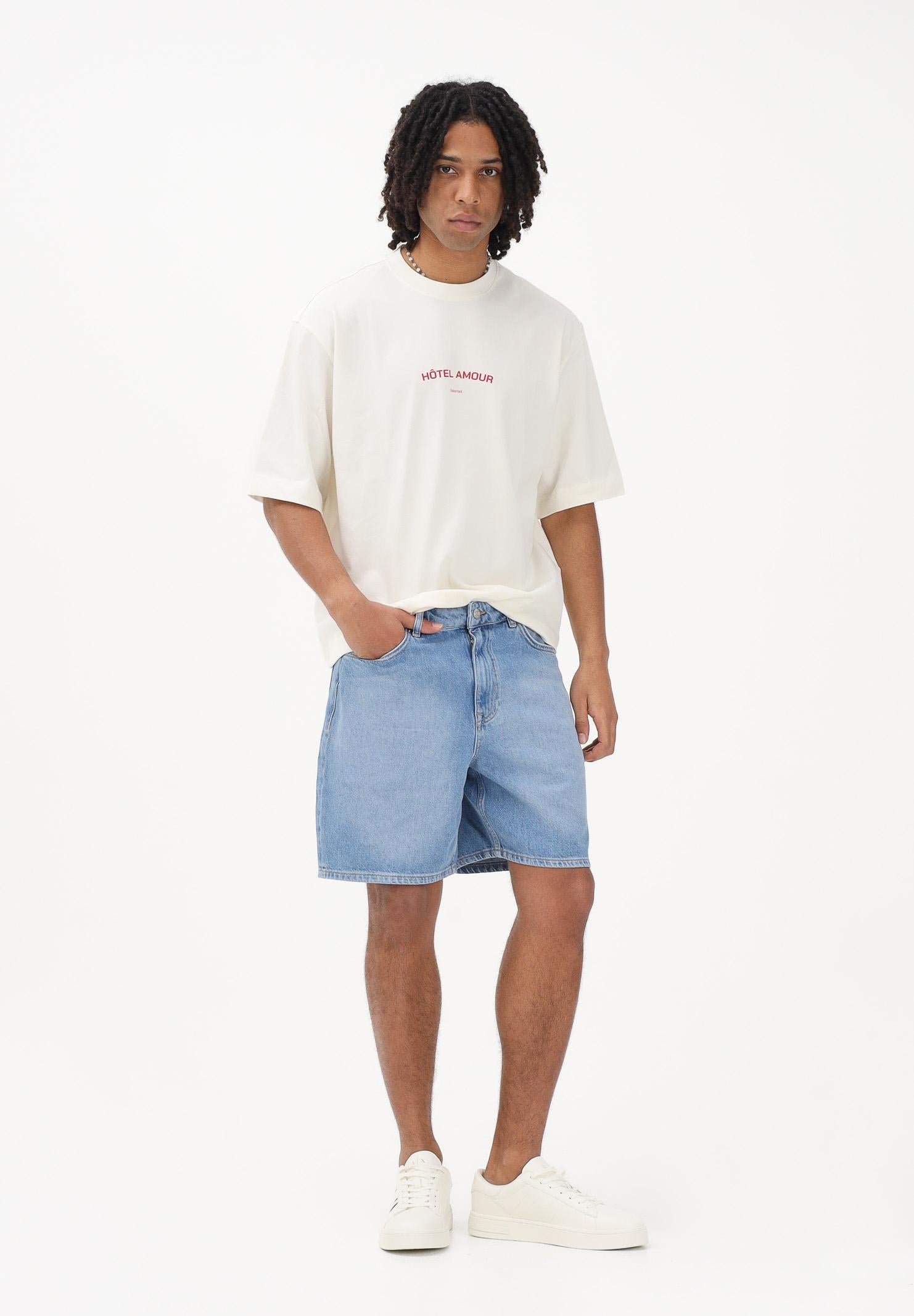 SELECTED HOMME Shorts in denim chiaro da uomo 16100124 LIBL SELECTED HOMME 