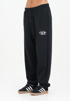 DIESEL Pantalone sportivo nero per donna, ragazzi e bambini con marchio Oval D J02457KYAQK K900 DIESEL 