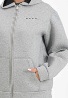 MARNI Felpa con zip in neoprene grigio per donna, ragazzi e bambini M01625M00VC 0M923 MARNI 