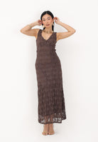 ONLY Abito lungo marrone da donna 15372795 SHBA ONLY 