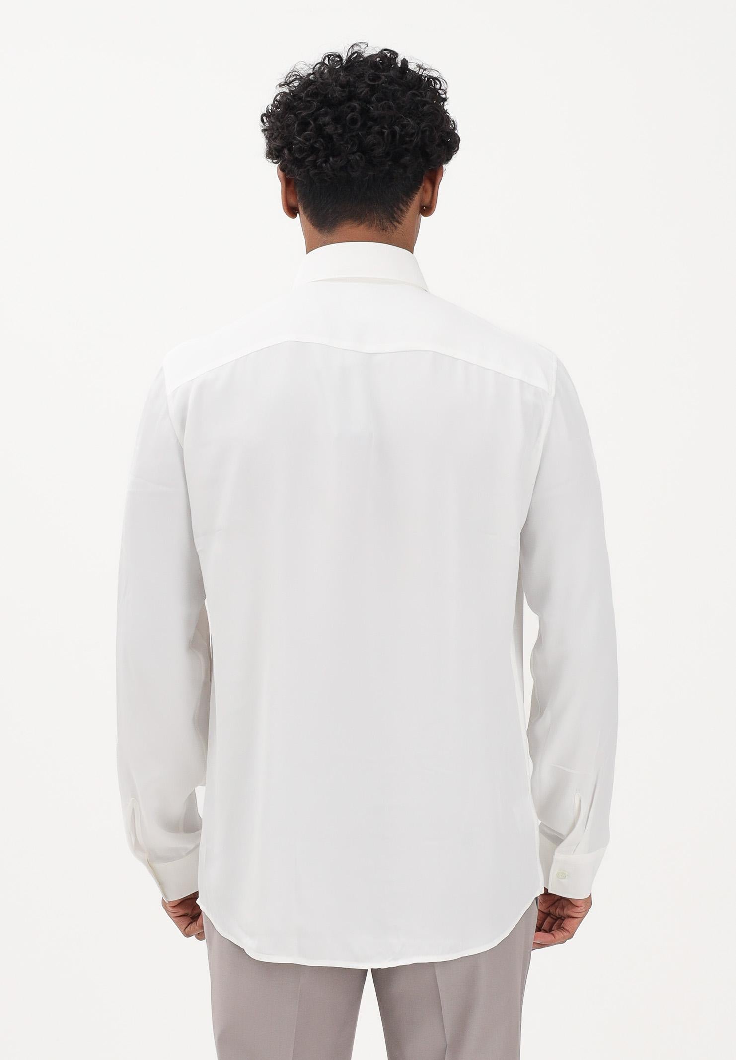PATRIZIA PEPE Camicia a manica lunga bianca da uomo 5C0310A093U W103 PATRIZIA PEPE 