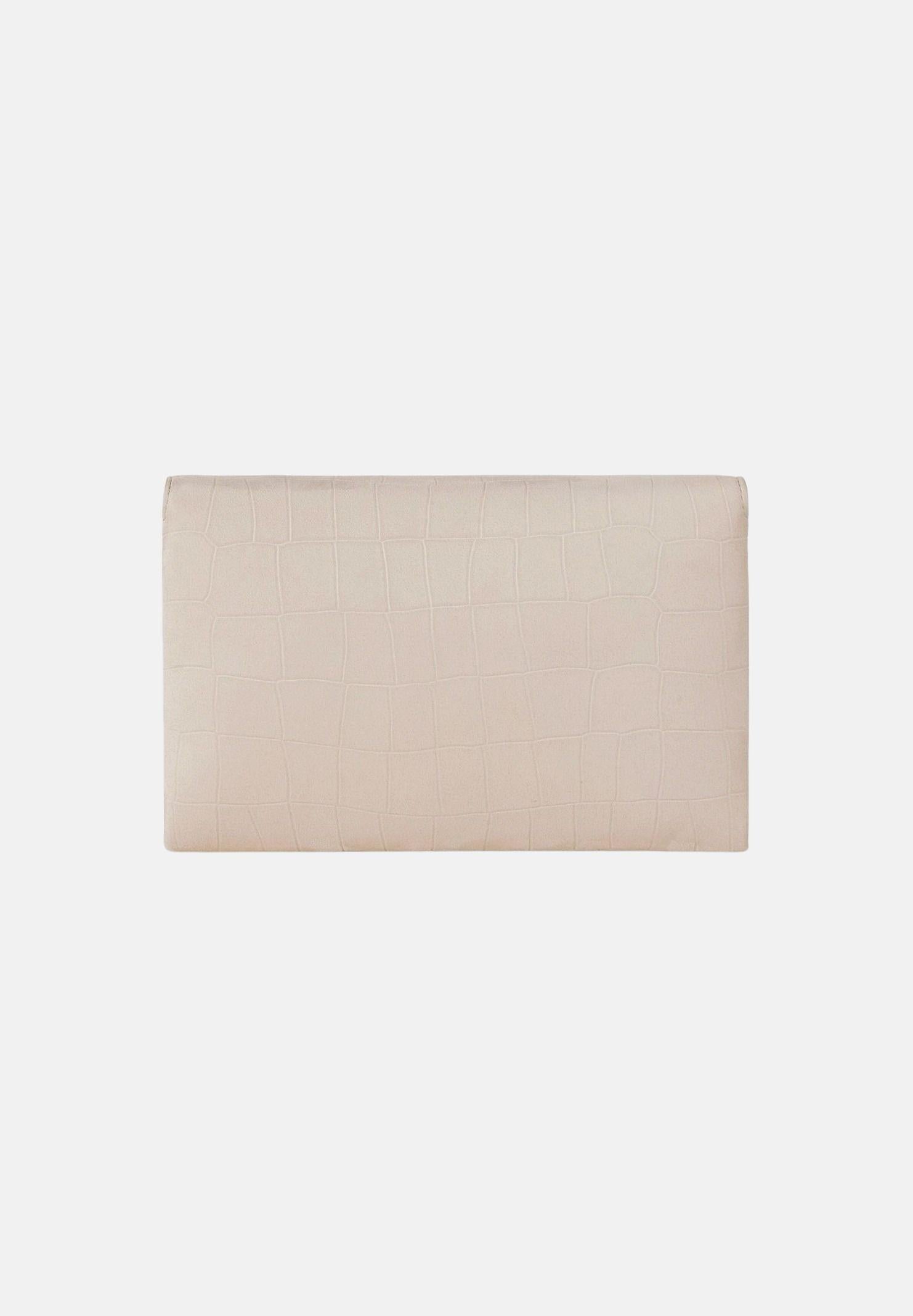 ELISABETTA FRANCHI Pochette vaniglia da donna realizzata in suede BS64A61E2 135 ELISABETTA FRANCHI 