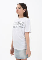 MAISON MARGIELA T-shirt a manica corta bianca per donna, ragazzi e bambini con logo sul petto M61020MM02Y M6100 MAISON MARGIELA 