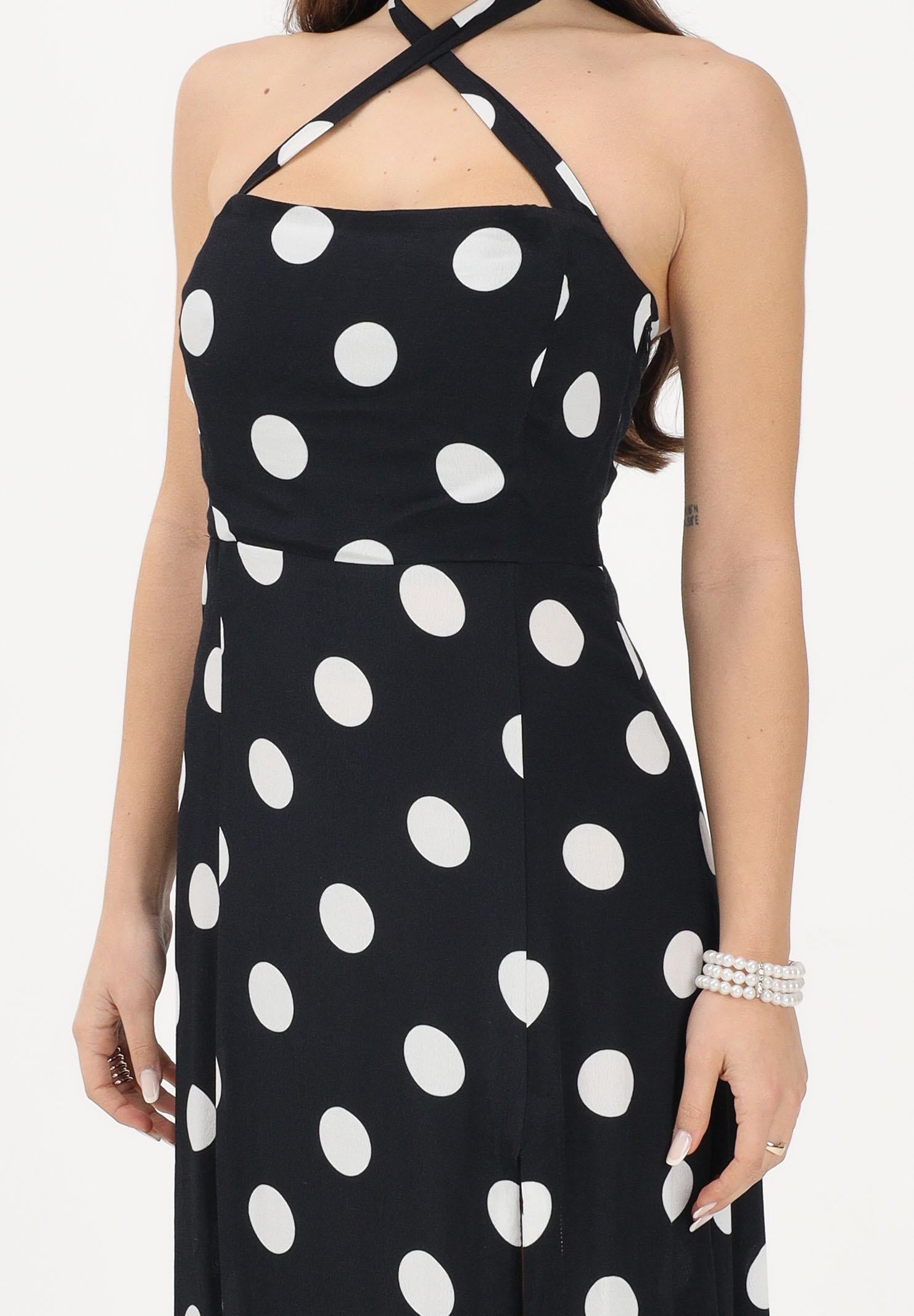 MAR DE MARGARITAS Abito midi Paula nero da donna con maxi pois MMABW01536 NE140 Mar de margaritas 