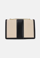 ARMANI EXCHANGE Borsa a tracolla beige e nera da donna con fibbia logo XW000070AF22570 MC479 ARMANI EXCHANGE 