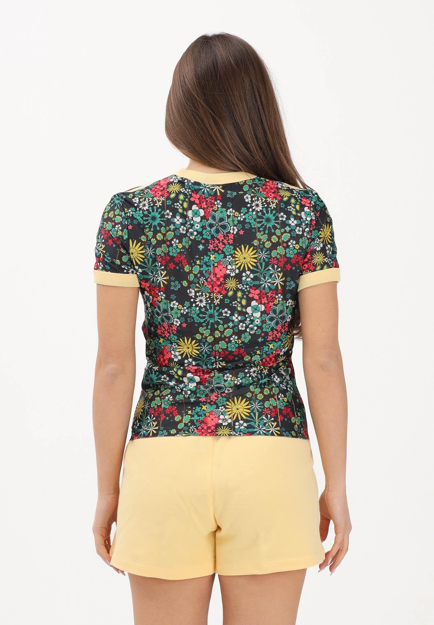 ADIDAS ORIGINALS T-shirt a manica corta ADIDAS ORIGINALS X LIBERTY LONDON 3 STRIPES nera da donna KD5560 . ADIDAS ORIGINALS 