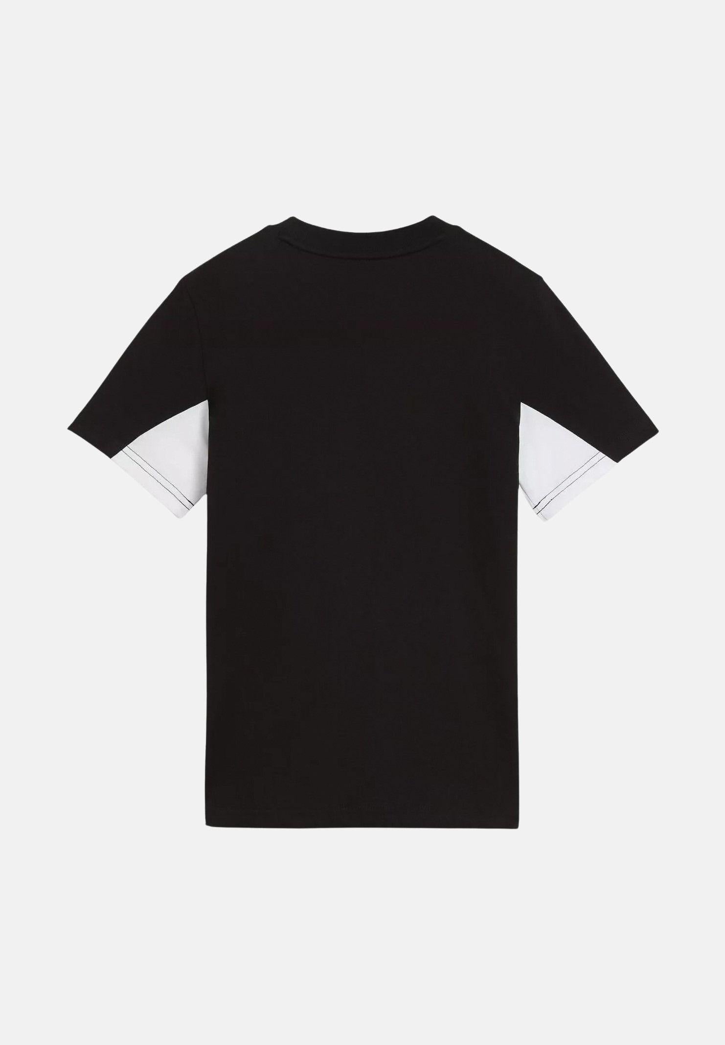 PUMA T-shirt a manica corta Essentials+ Block nera per bambino e bambina 692512 01 PUMA 