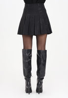 PINKO Gonna corta nera da donna realizzata con lavorazione plissé e strass 105926A287 Z99 PINKO 