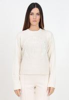 Maglioncino girocollo burro da donna con ricamo logo 200940590002 MASCARPONE LAUREN RALPH LAUREN 