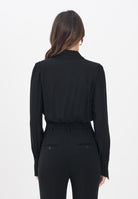 ELISABETTA FRANCHI Blusa cropped nera da donna con dettaglio gioiello CAT0256E2 110 ELISABETTA FRANCHI 