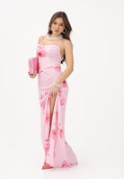 MAR DE MARGARITAS Abito lungo Kelly rosa da donna con stampa floreale MMABW01528 RO80 Mar de margaritas 