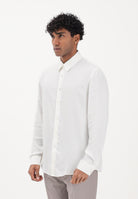 PATRIZIA PEPE Camicia a manica lunga bianca da uomo 5C0310A093U W103 PATRIZIA PEPE 