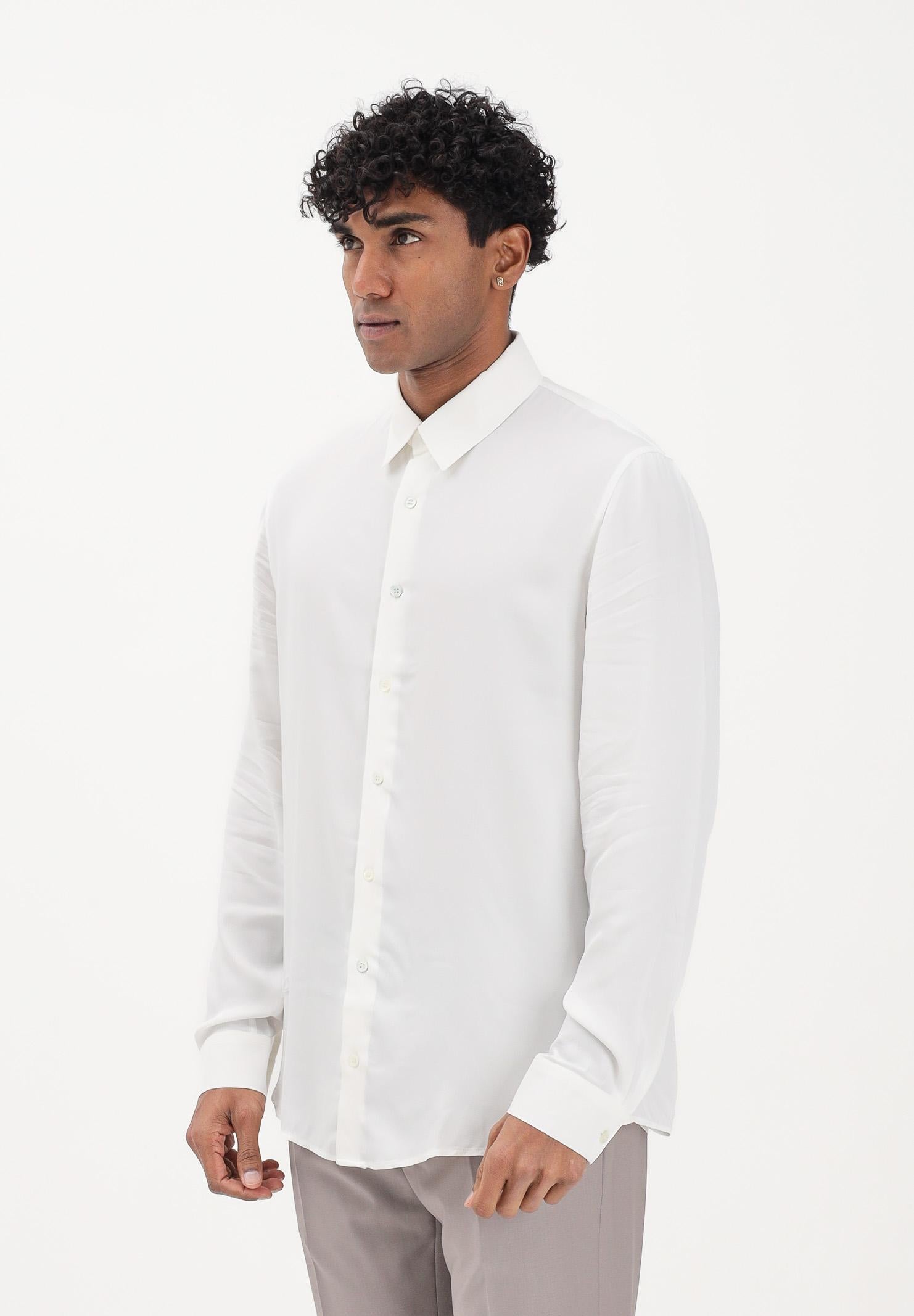 PATRIZIA PEPE Camicia a manica lunga bianca da uomo 5C0310A093U W103 PATRIZIA PEPE 