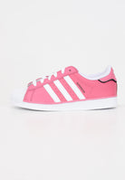 Sneakers SUPERSTAR C bambina bianche e rosa IE0857 . ADIDAS ORIGINALS 