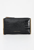 ELISABETTA FRANCHI Pochette nera da donna con stampa cocco BS51A56E2 110 ELISABETTA FRANCHI 