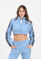 ADIDAS ORIGINALS Giacca a vento Teamgeist adicolor Cropped azzurra da donna JZ8277  ADIDAS ORIGINALS 