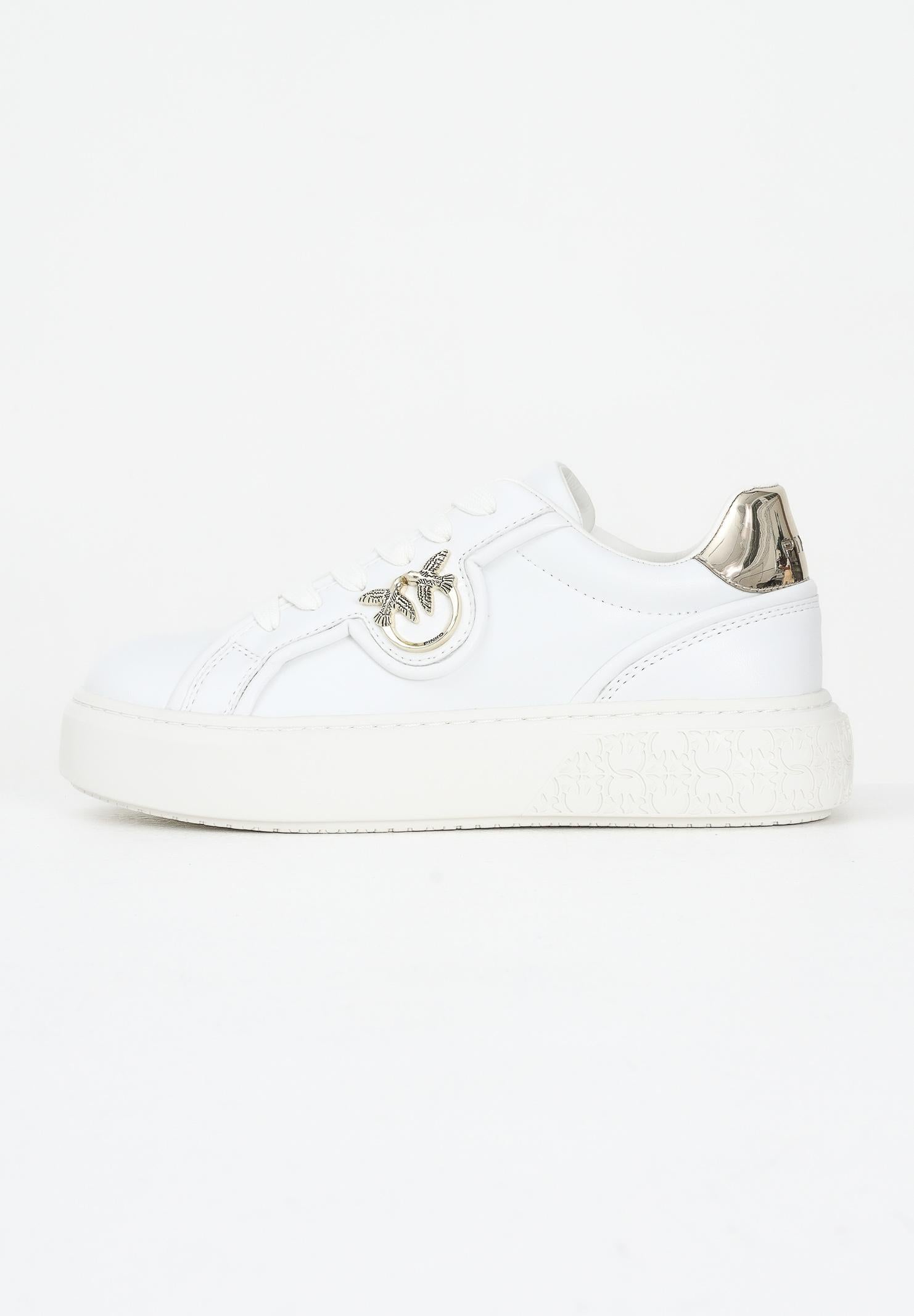 PINKO Sneakers bianche da donna con logo Pinko Love Birds SS0041P087Z1B  PINKO 